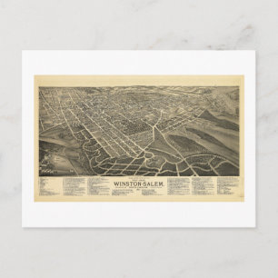 Cartão Postal Vista aérea de Winston-Salem Carolina do Norte 189