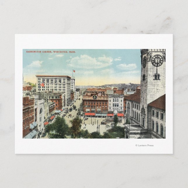 Cartão Postal Vista aérea do canto de Harrington (Frente)