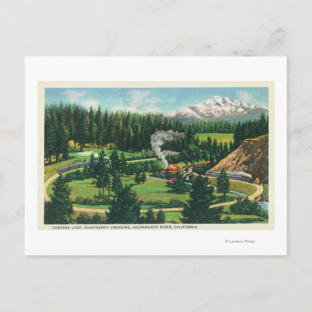 Cartão Postal Vista aérea do Loop de Cantara, Sacramento (Frente)