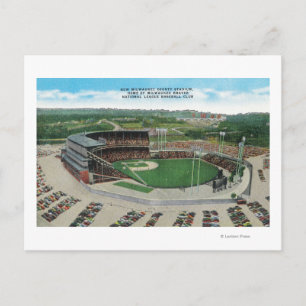 Cartão Postal Vista Aérea do Novo Estádio do Condado de Milwauke