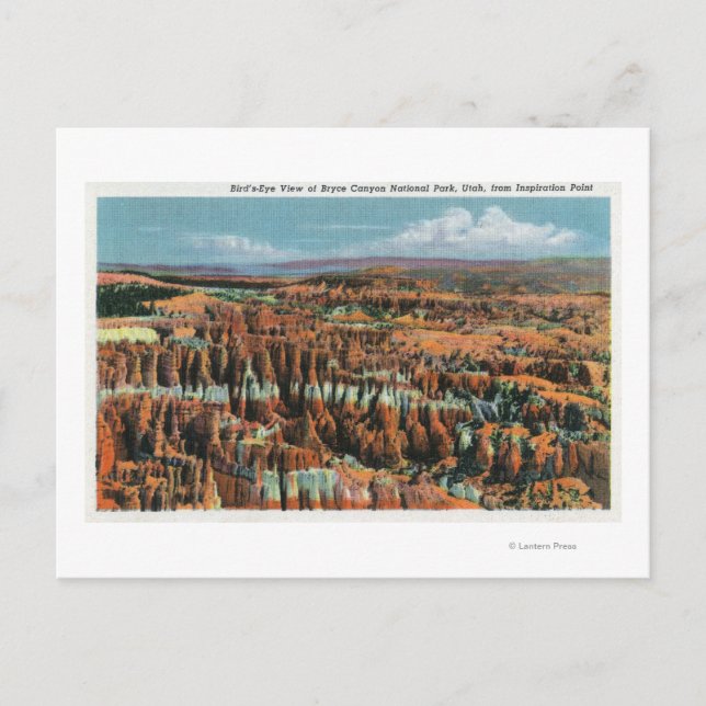 Cartão Postal Vista aérea do parque a partir do ponto de inspira (Frente)