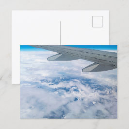 Cartão Postal Vista Aérea dos Alpes Nevados – Voo para Veneza