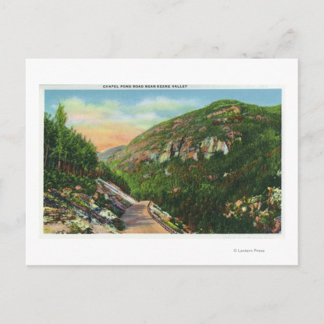 Cartão Postal Vista aérea dos riachos de peixe, Saranac Inn (Frente)