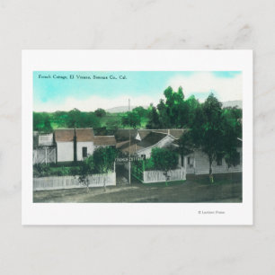 Cartão Postal Vista aérea externa de algodão francês
