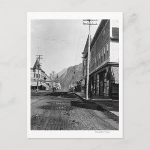 Cartão Postal Vista ao norte na Broadway Street, Skagway