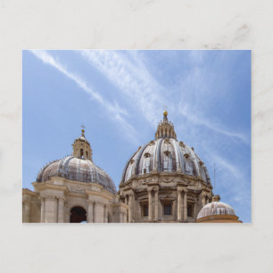 Cartão Postal vista aproximada da cúpula da basílica de São Pedr