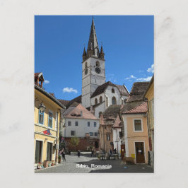 Cartão Postal Vista atraente de Sibiu, Romênia em um