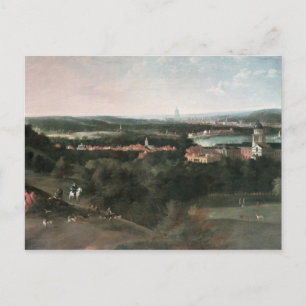 Cartão Postal Vista através do Greenwich Park em direção a Londr