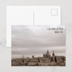Cartão Postal Vista cêntrica de La Valletta, capital de Malta
