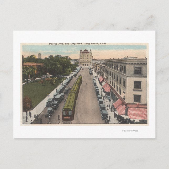 Cartão Postal Vista da Avenida do Pacífico e Câmara Municipal (Frente)