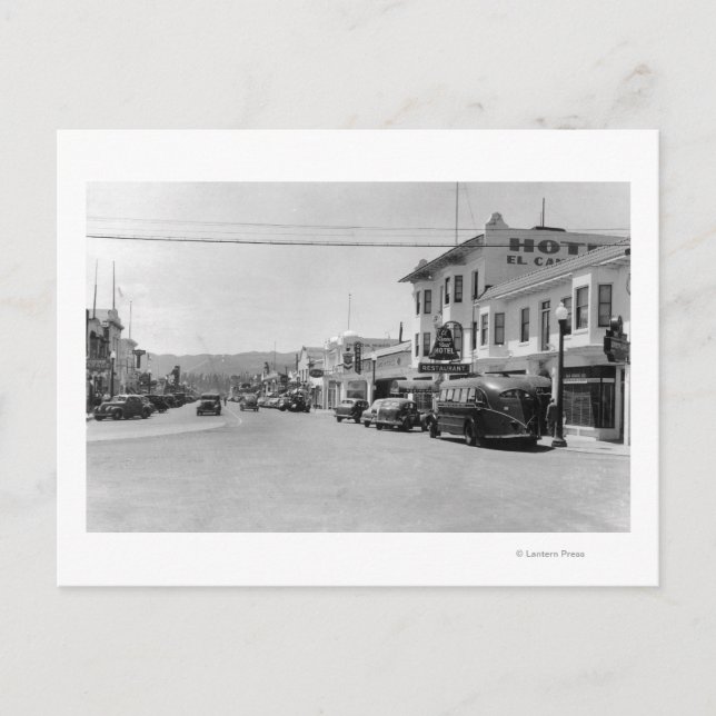 Cartão Postal Vista da BroadwayKing City, CA (Frente)