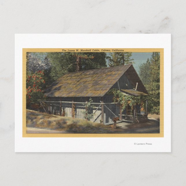 Cartão Postal Vista da Cabana de James W. Marshall (Frente)