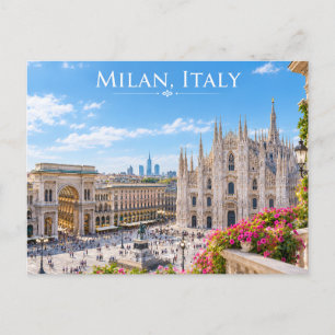 Cartão Postal Vista da Cidade da Catedral do Duomo