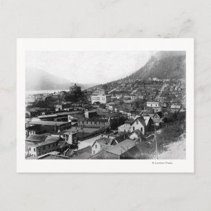 Cartão Postal Vista da cidade de Juneau, Alasca Fotografia