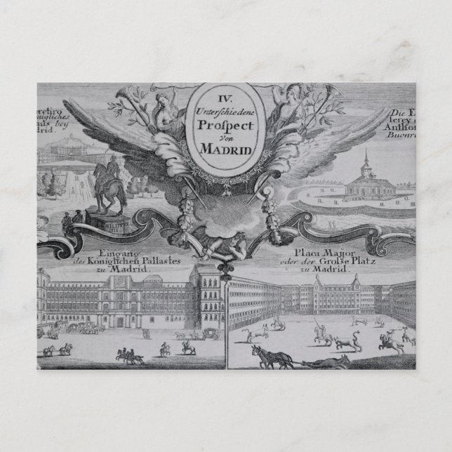Cartão Postal Vista da cidade de Madrid (Frente)
