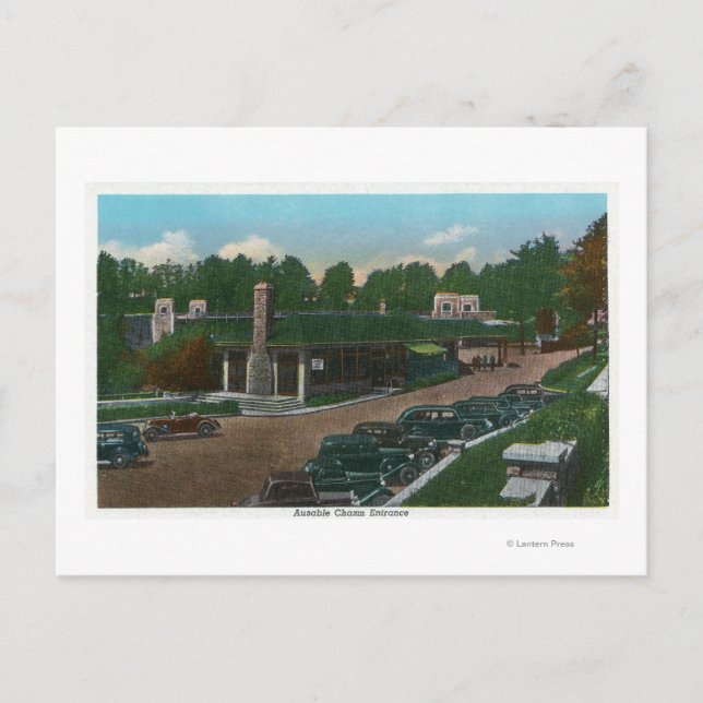 Cartão Postal Vista da entrada de abismo ausível (Frente)