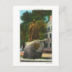 Cartão Postal Vista da estátua Roger Conant