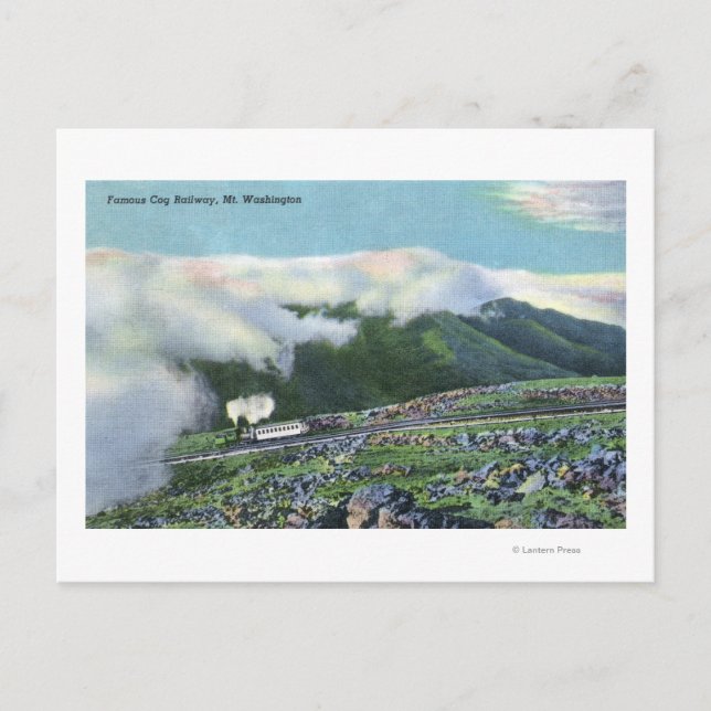 Cartão Postal Vista da Famosa Linha Ferroviária de Cog (Frente)