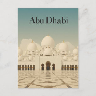 Cartão Postal Vista da Grande Mesquita de Abu Dhabi