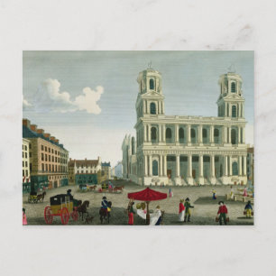 Cartão Postal Vista da Igreja de Saint-Sulpice