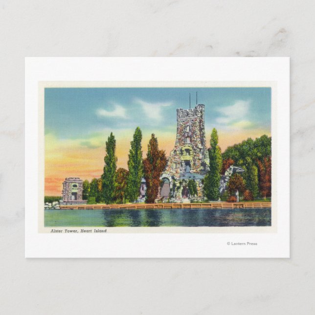 Cartão Postal Vista da Ilha do Coração da Torre Alster (Frente)