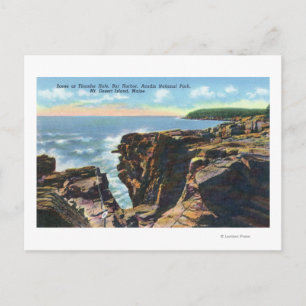 Cartão Postal Vista da Ilha Mt. Desert do Thunder Hole
