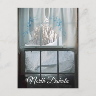 Cartão Postal Vista da janela de inverno