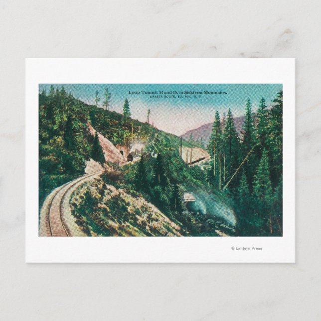 Cartão Postal Vista da Linha de Caminho de Ferro do Pacífico Sul (Frente)