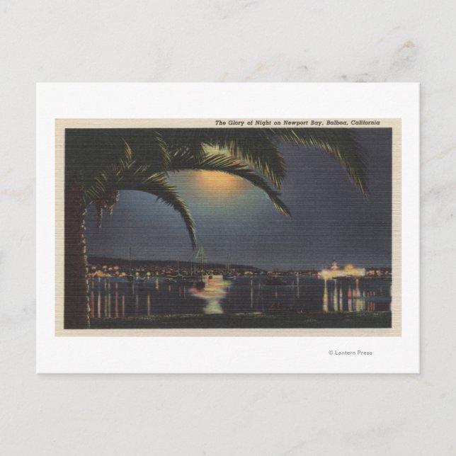 Cartão Postal Vista da Luz do Compartimento Newport (Frente)