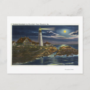 Cartão Postal Vista da Luz do Farol da Cabeça de Portland