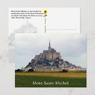 Cartão Postal Vista da Margem do Rio Mont-Saint-Michel, Normandi