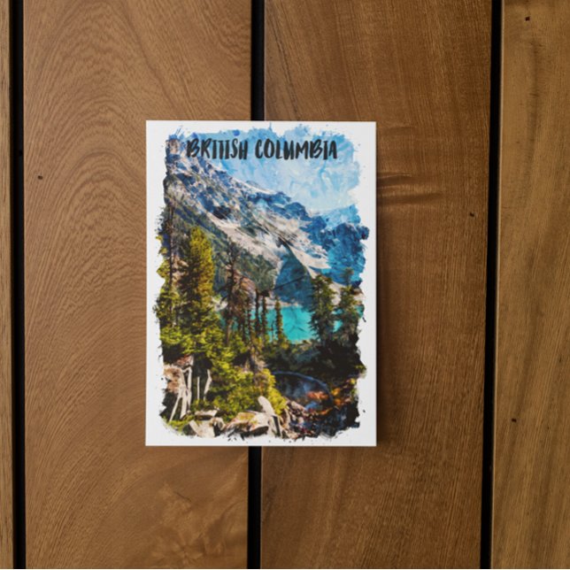 Cartão Postal Vista da Montanha da Colúmbia Britânica Canadá (british columbia mountain view postcard)