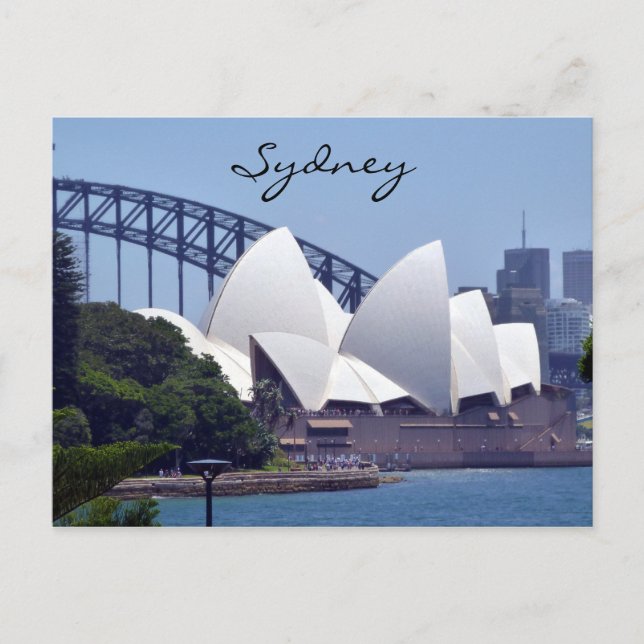 Cartão Postal vista da ópera de sydney (Frente)