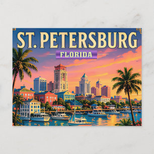 Cartão Postal 🌴 Vista da Orla de St Petersburg Flórida