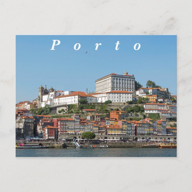 Cartão Postal Vista da parte histórica do Porto. (Frente)
