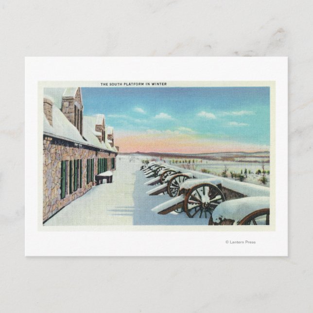 Cartão Postal Vista da Plataforma do Sul no inverno (Frente)