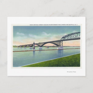Cartão Postal Vista da ponte de paz sobre o rio Niágara