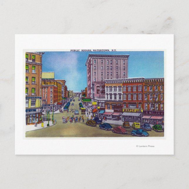 Cartão Postal Vista da Praça Pública (Frente)