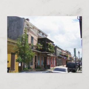 Cartão Postal Vista da Rua do Bairro Francês Nova Orleans Louisi