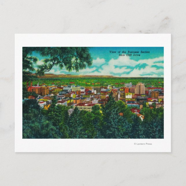 Cartão Postal Vista da seção de negócios a partir da unidade Cli (Frente)