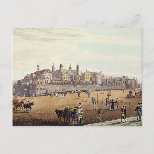 Cartão Postal Vista da Torre de Londres (Frente)