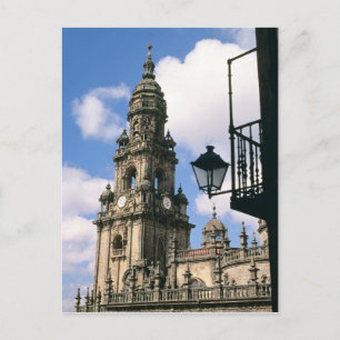 Cartão Postal Vista da Torre de Relógio no canto da
