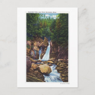 Cartão Postal Vista das Bash-Bish Falls perto de Great Barringto