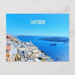 Cartão Postal Vista das Ilhas Gregas Santorini