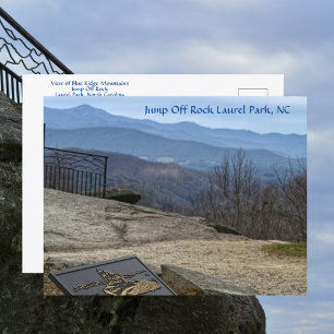 Cartão Postal Vista das Montanhas Blue Ridge do Jump Off Rock NC