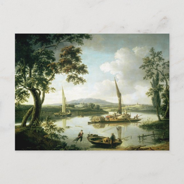 Cartão Postal Vista das Tâmisas de Keen Edge Ferry (Frente)