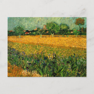 Cartão Postal Vista de Arles com Íris por Vincent van Gogh
