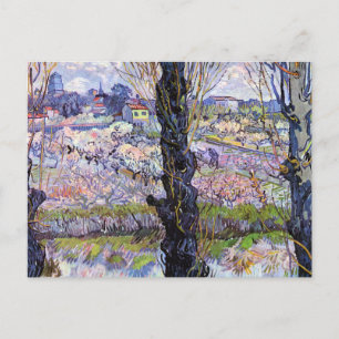 Cartão Postal Vista de Arles, Pomar em Flor