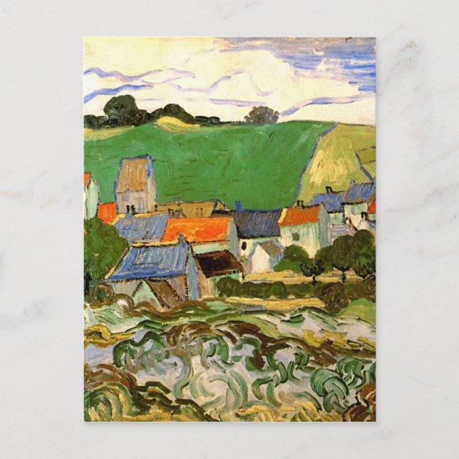Cartão Postal Vista de Auvers (F799) Van Gogh Fine Art (Frente)