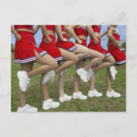 Vista de Baixa Seção de um Grupo de Cheerleaderes